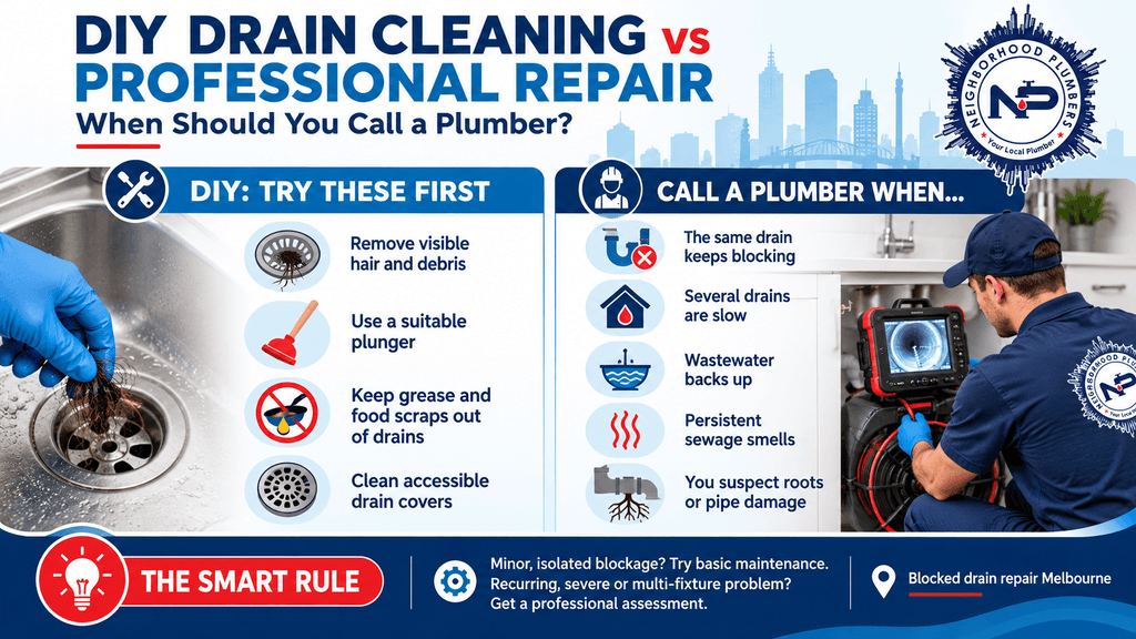 blocked drain repair Melbourne